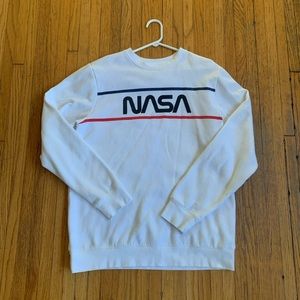 NASA White Crewneck Sweater